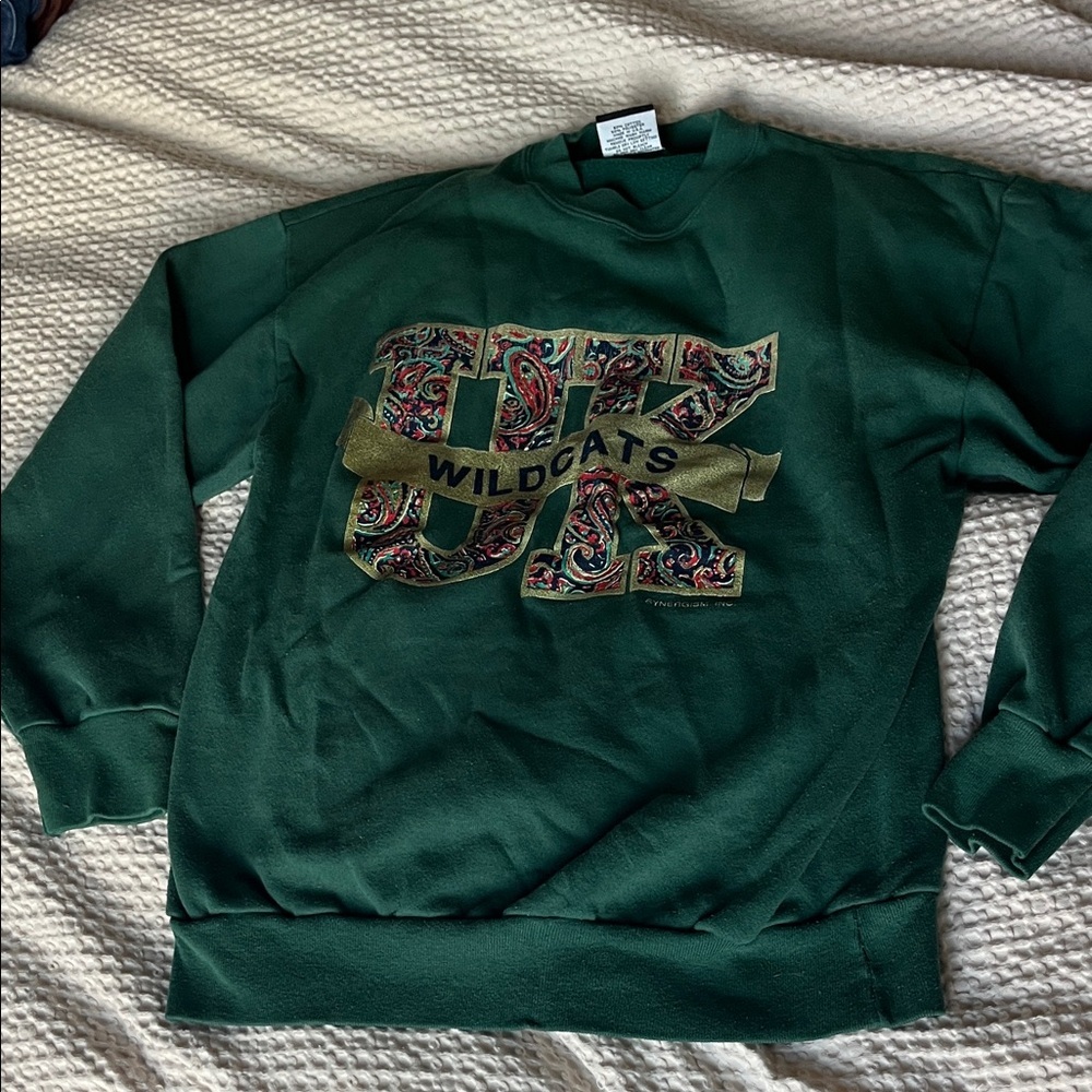 Forest Green Wildcats Graphic Crew Sweatshirt